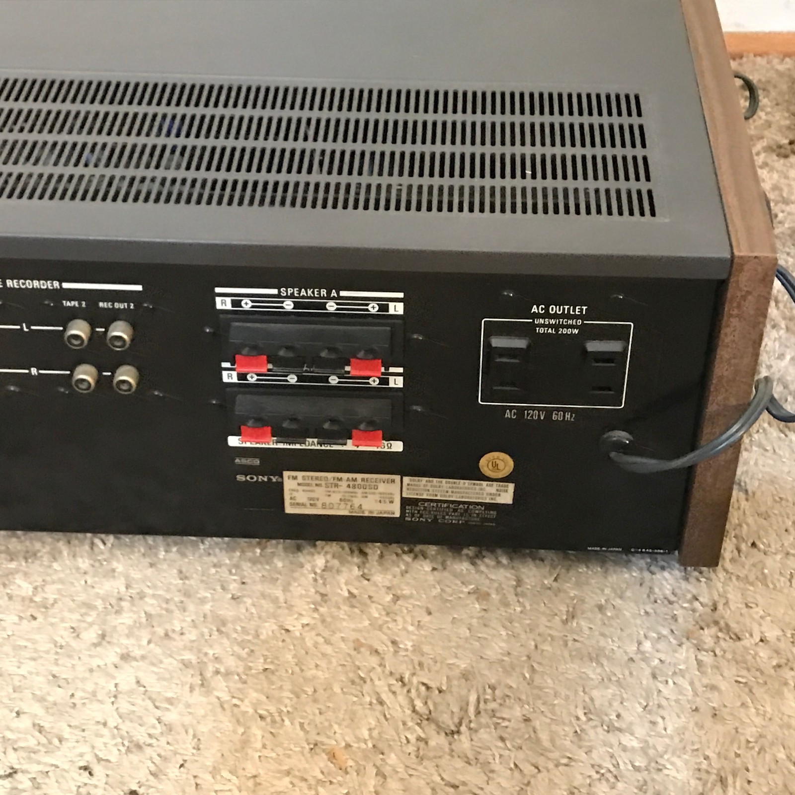 Vintage Sony STR-4800SD Stereo Receiver