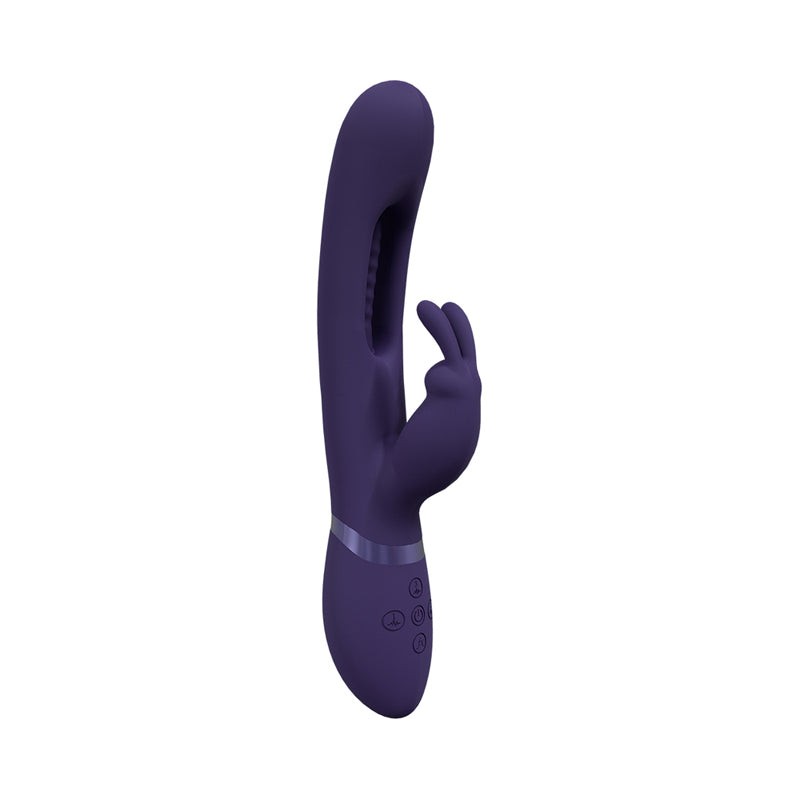 Flapping G-Spot Rabbit Vibrator Purple - Vive Mika Triple Motor Climax Button