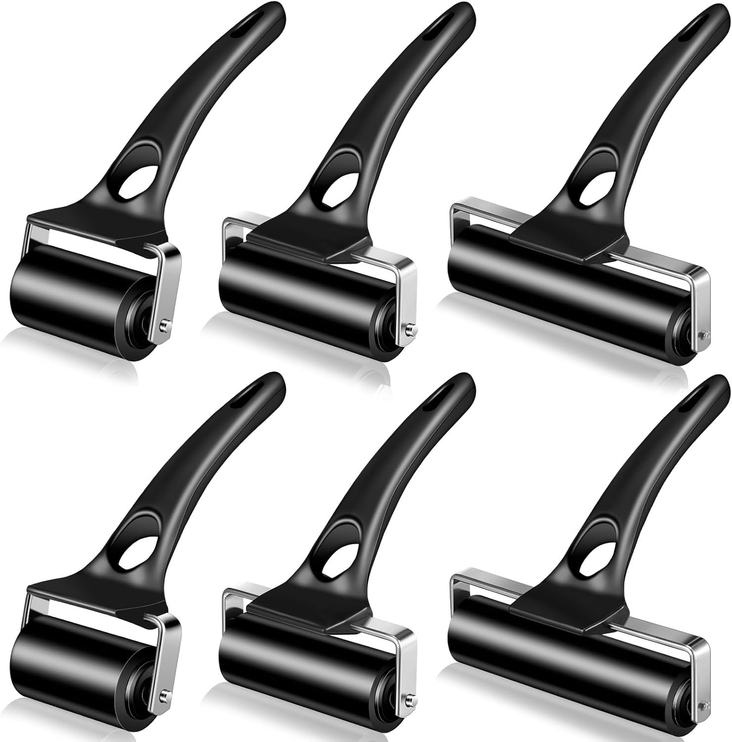 6pcs Rubber Brayer Roller Set for Crafting