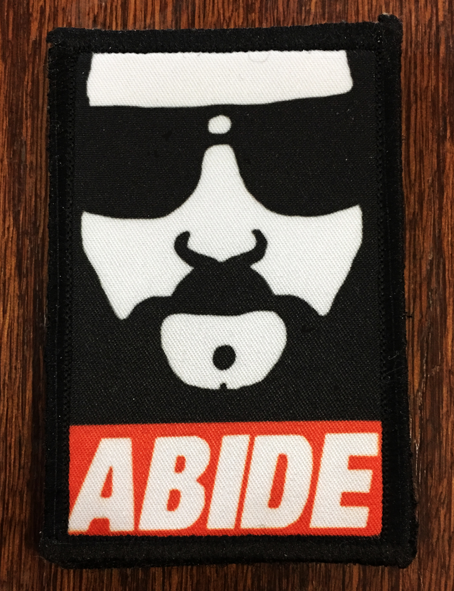 The Dude "Abide" Morale Patch Tactical ARMY Hook Military Army USA Flag Lebowski