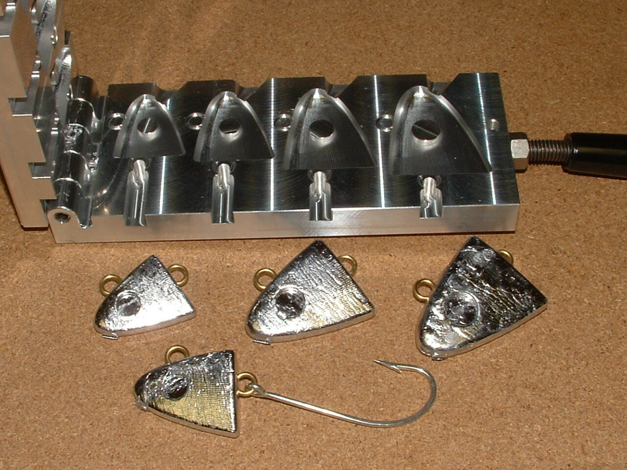 Saltwater Shad jig Swing 3,4,6,8oz mold CNC Aluminum USA
