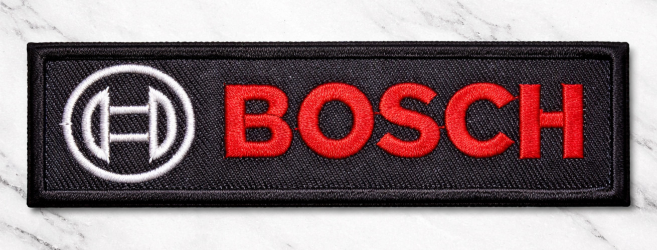BOSCH TOOLS RACING EMBROIDERED IRON ON PATCH 4.25"X1.25" FREE SHIPPING&TRACKING