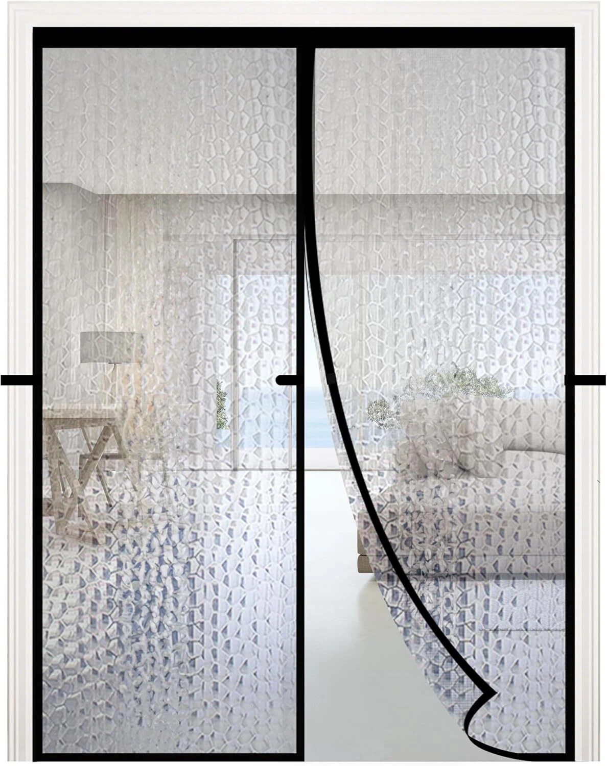 RELIANCER Magnetic Thermal Insulated Door Curtain,Waterproof EVA Door Cover,F...