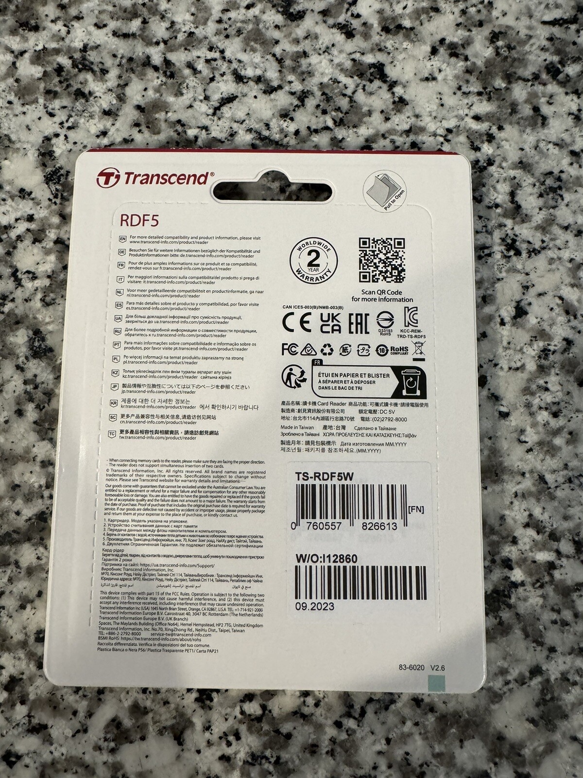 Transcend RDF5 Usb 3.1 Card Reader Gen 1