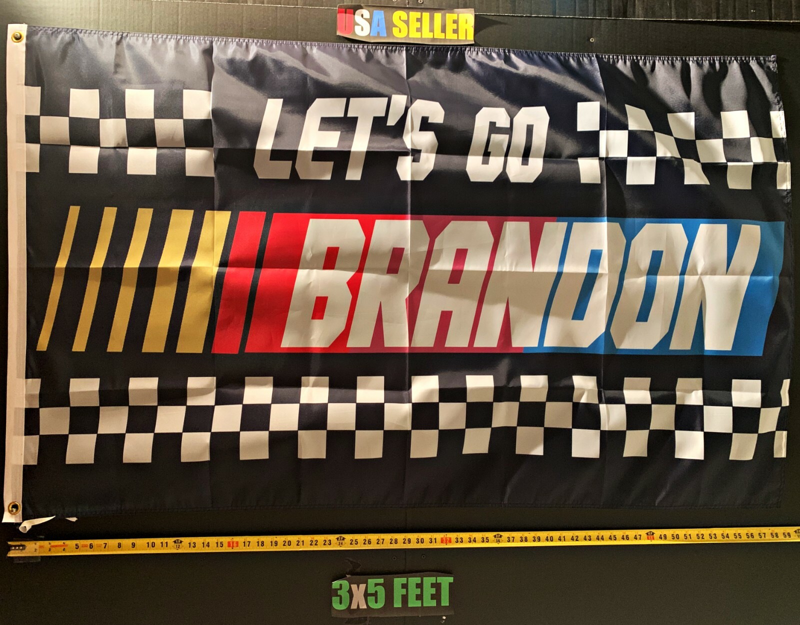 Donald Trump Flag FREE USA SHIP Let's Go Brandon Nascar Desantis Sign USA  3x5'