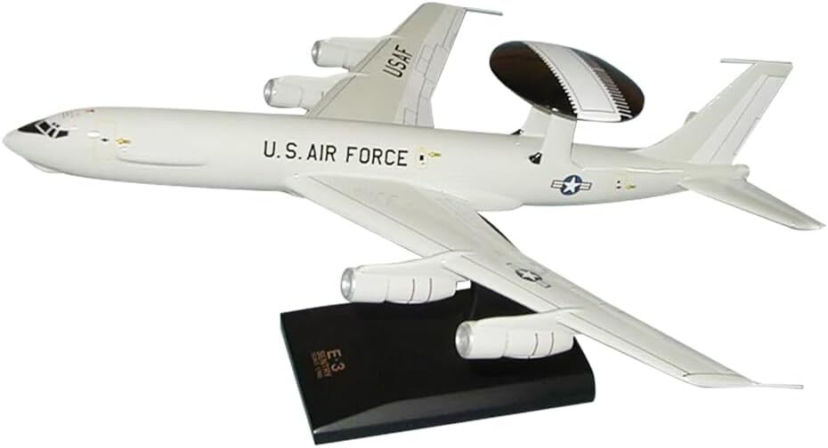 USAF Boeing E-3 Sentry AWACS AEW&C Desk Top Display Jet Model 1/100 SC Airplane