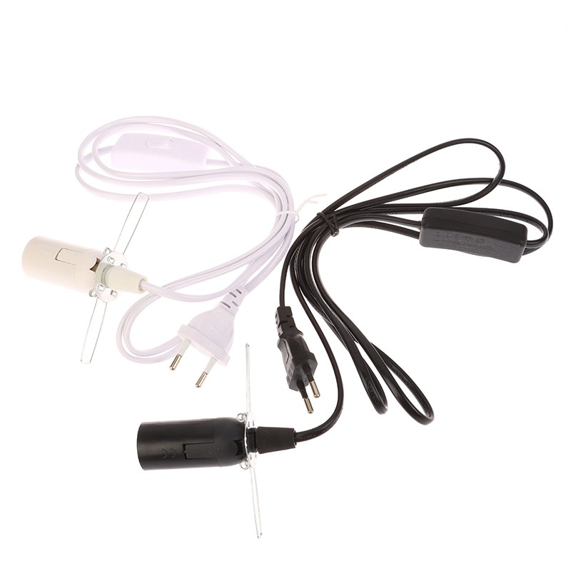1.8m Power Cord Cable E14 Socket Lamp Base With Switch Wire EU Plug