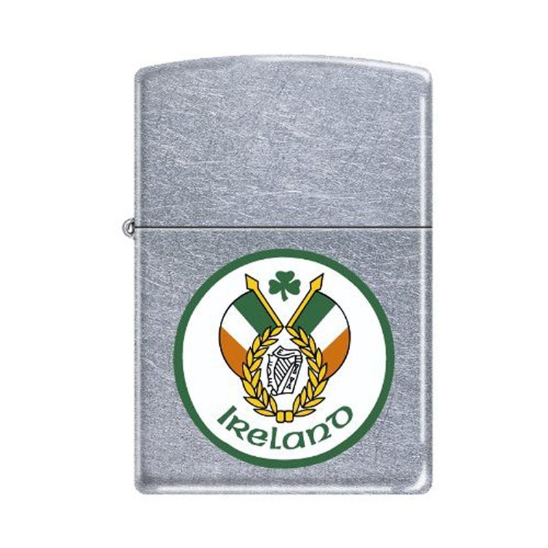 Zippo AD220 Irish Pride Patriotic Flag Street Chrome Lighter