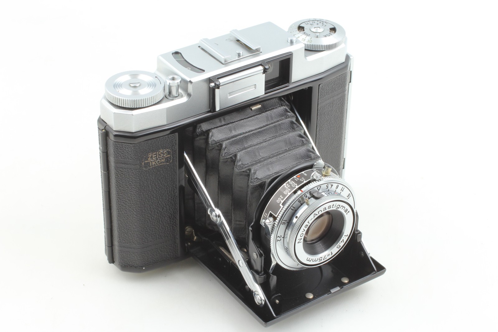 Read [MINT Box/Case] Zeiss Ikon Nettax 513/16 Film Camera Novar 75mm Lens JAPAN