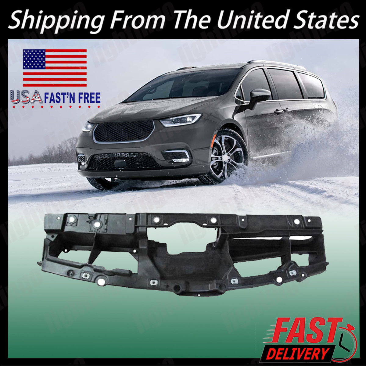 Upper Radiator Support Direct Replacement Fits For 2017-2024 Chrysler Pacifica
