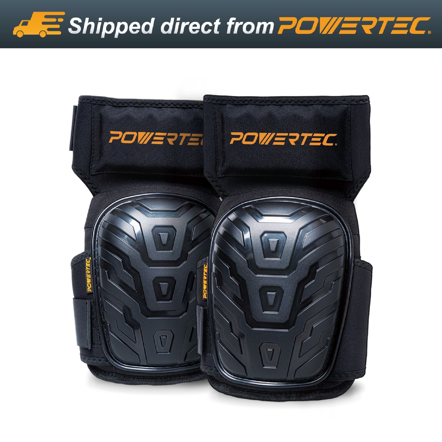 POWERTEC 71879 Knee Pads For Work, Construction, Flooring, Gardening, 1 PAIR