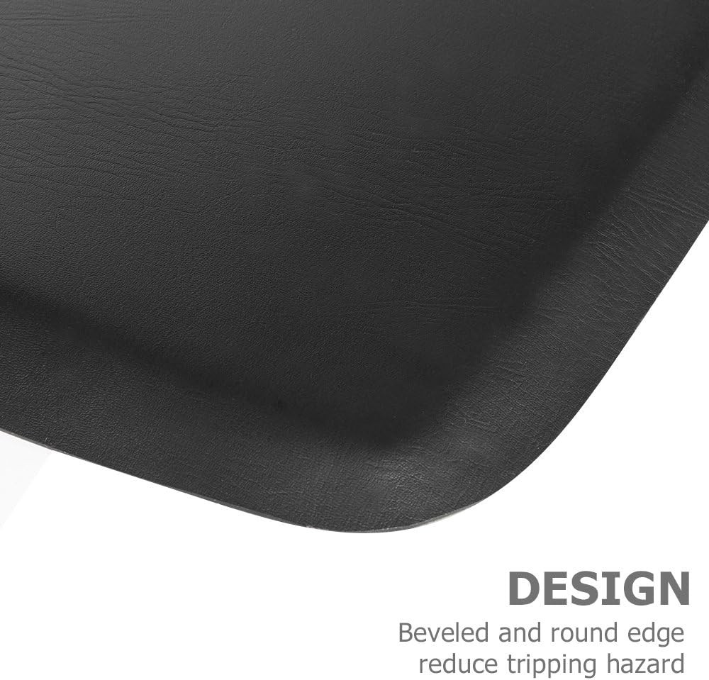 Heavy Duty Barber Shop Mat 36"x48" Semi-Circle 1" Cushion - Non-Slip Floor Pad