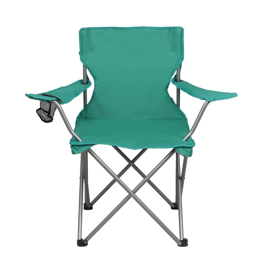 Quad Folding Camp Chair with Cupholder, Serrano Pepper
