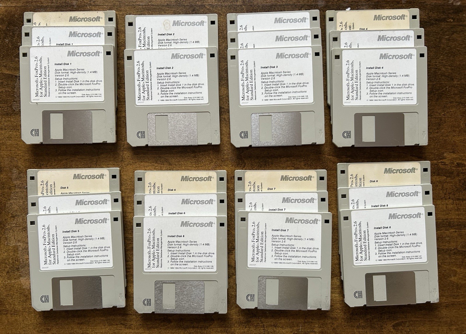 Microsoft FoxPro 2.6 for Apple Macintosh | 8-Disk 3.5” Floppy Install Set (1994)