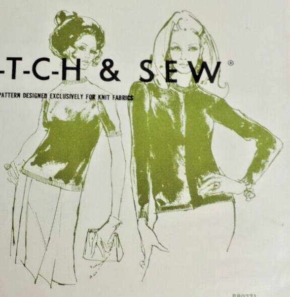 Vintage Stretch & Sew #300 Cardigan/Sweater SZ 28 - 44 Pattern FF Uncut