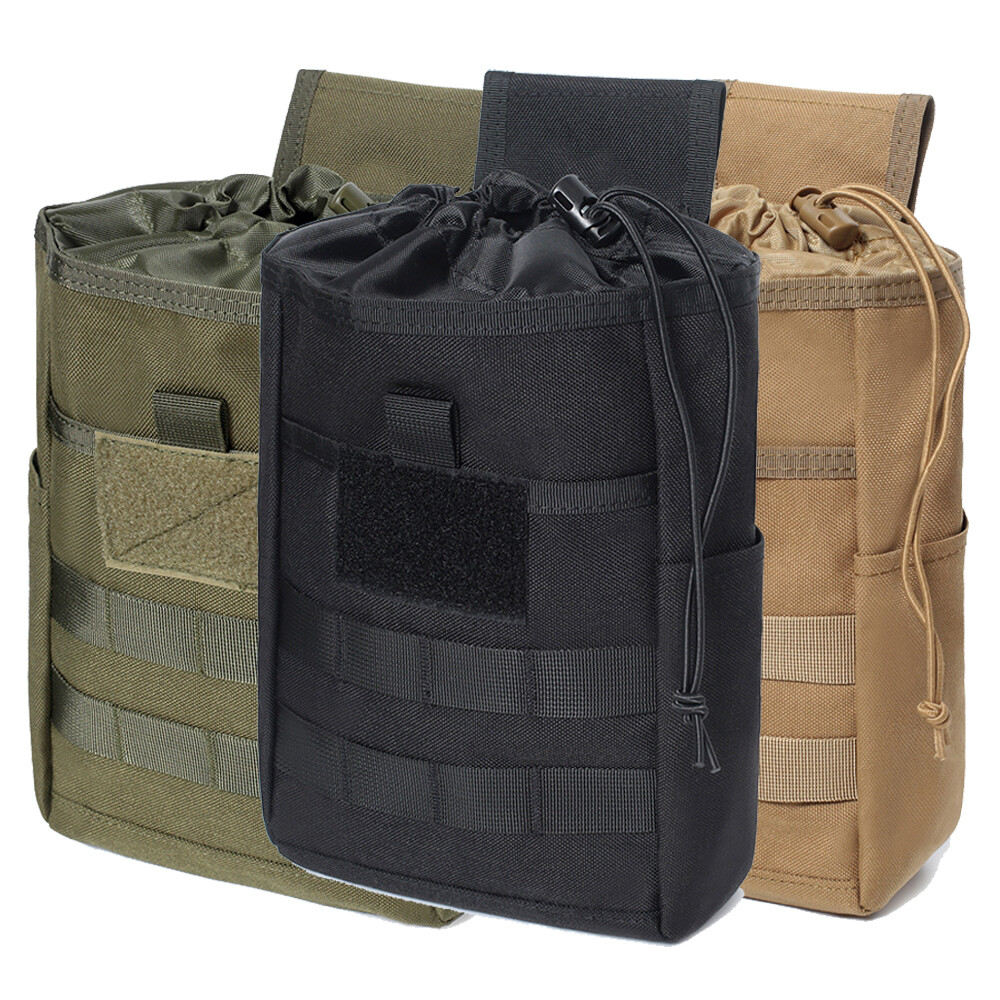 Tactical Foldable Dump Pouch MOLLE Drop Pouch Utility Magazine Recovery Pouch