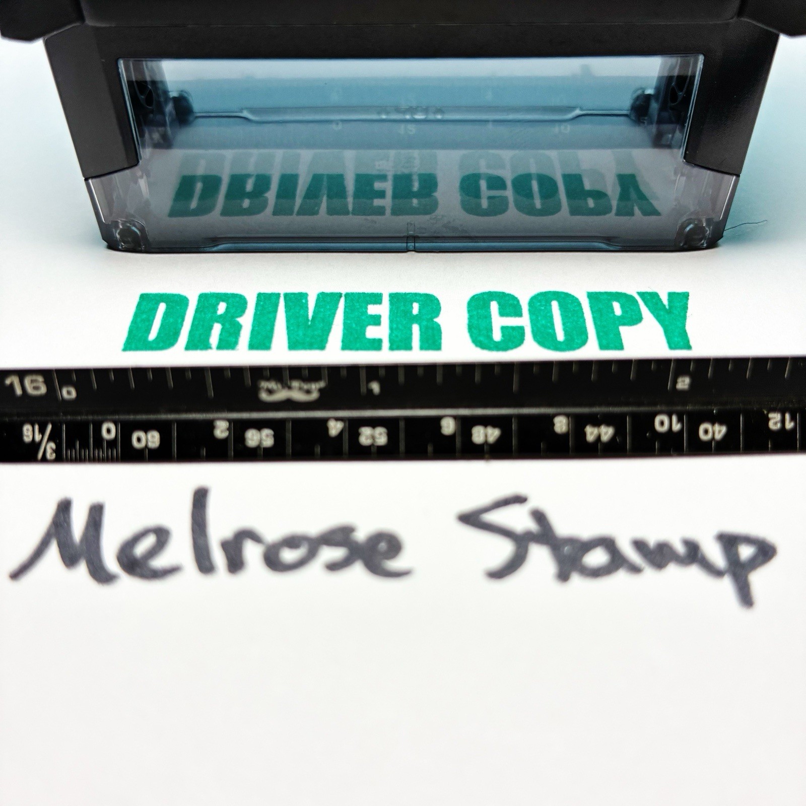 Driver Copy Rubber Stamp Green Ink Self Inking Ideal 4913