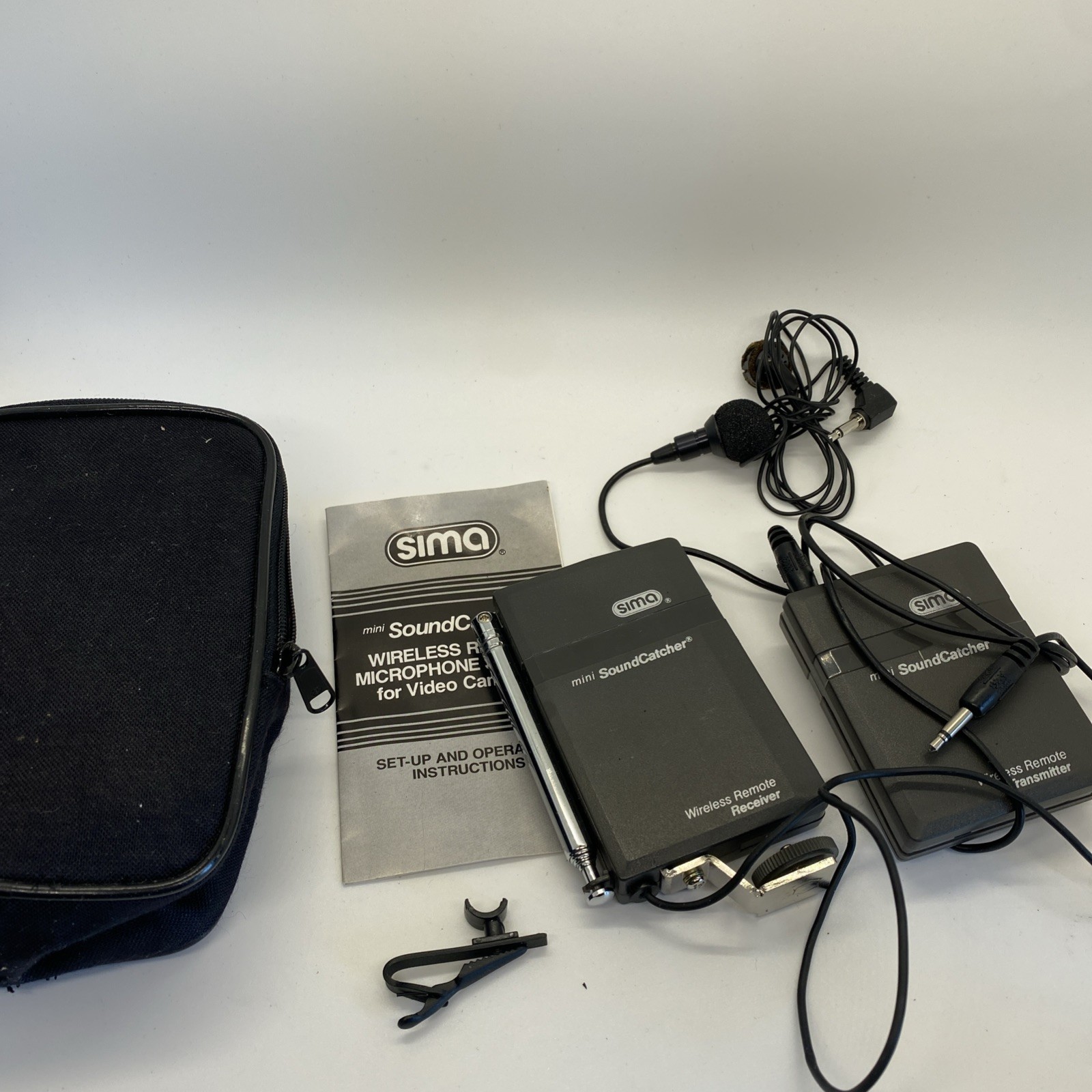 Sima Sound Catcher Wireless Remote Microphone & Receiver Model 80-3000. untested