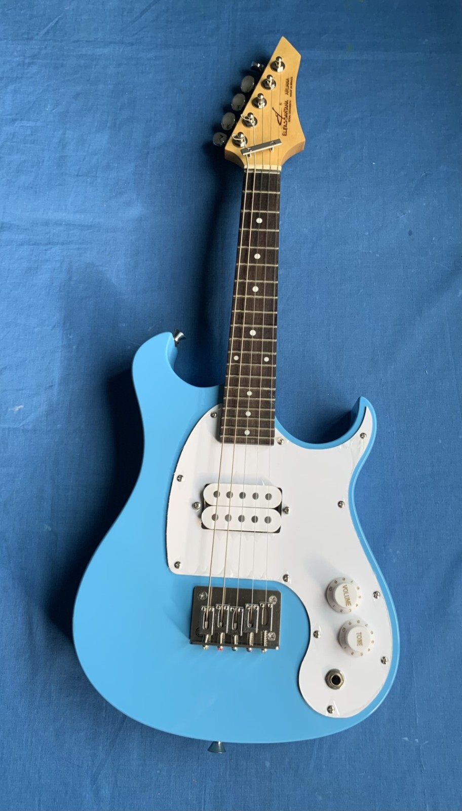 ELIFAS SANTANA 25" BRAZILIAN HANDMADE ELECTRIC GUITARRA BAIANA BABY BLUE GUITAR