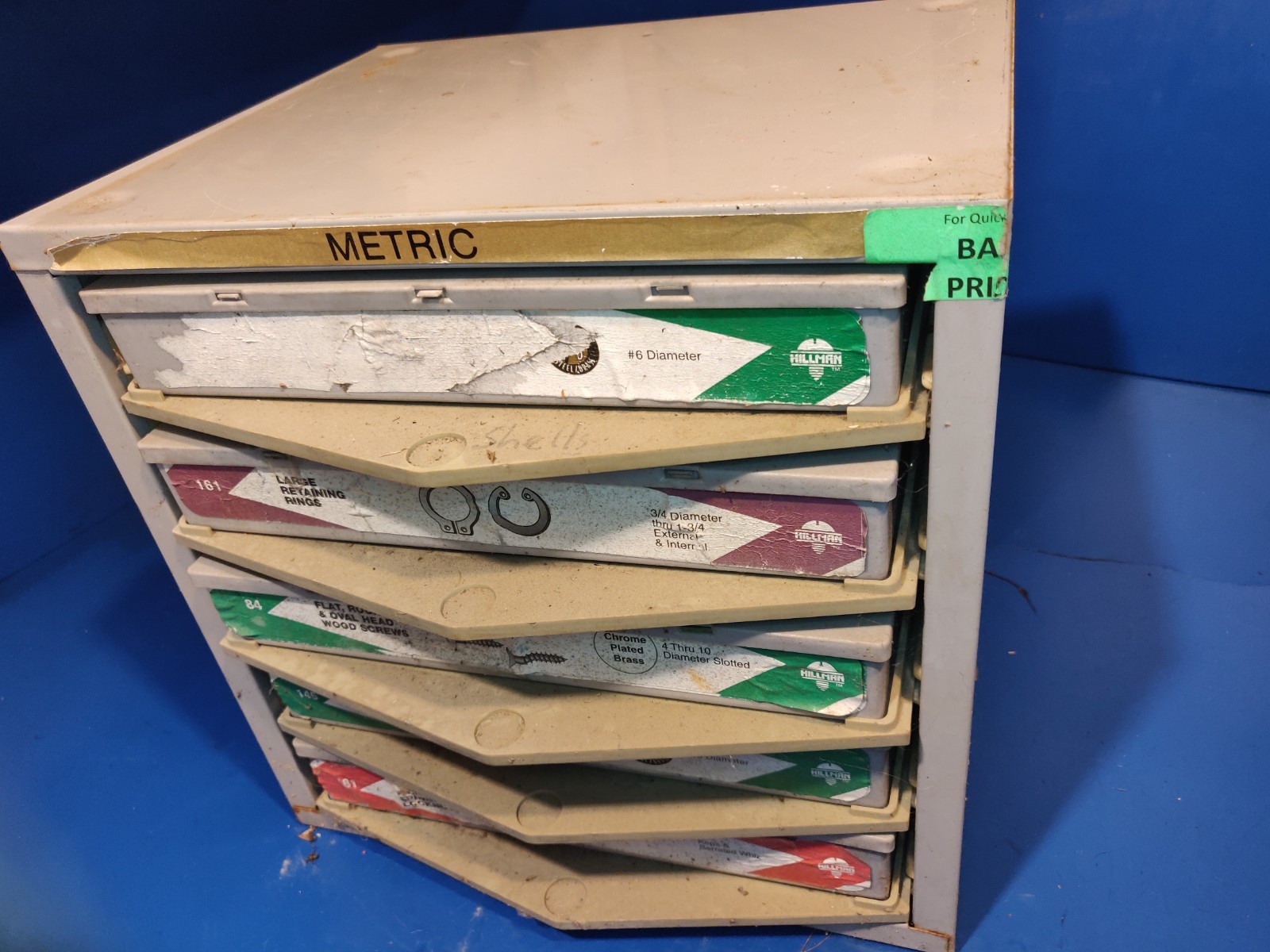 Hillman Drawer Hardware Storage Cabinet Bins screw s nuts Organizer fishing box