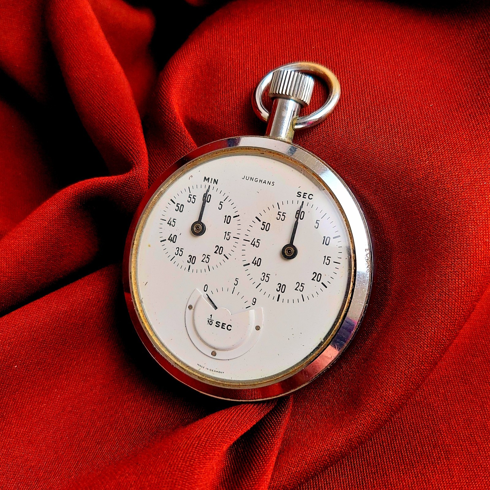 Vintage Stopwatch JUNHGANS One Button Old German Mechanical Stopwatch