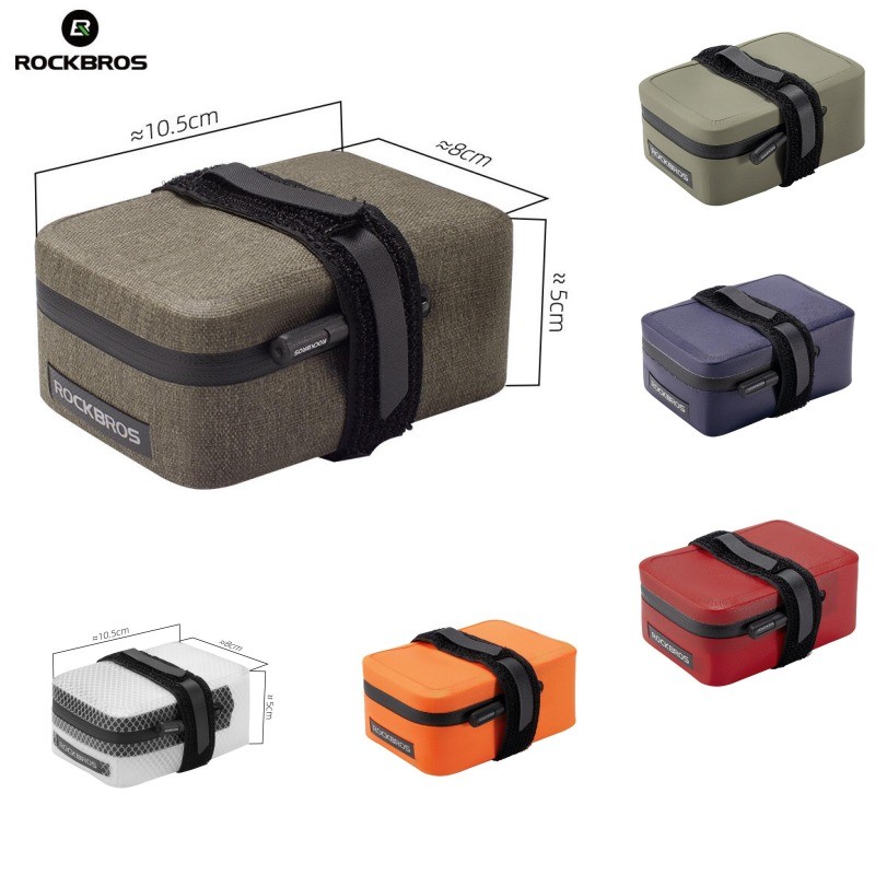 ROCKBROS Bike Seat Bag Bicycle Saddle Bag 0.4L Under Seat Storage Tail TPU Pouch