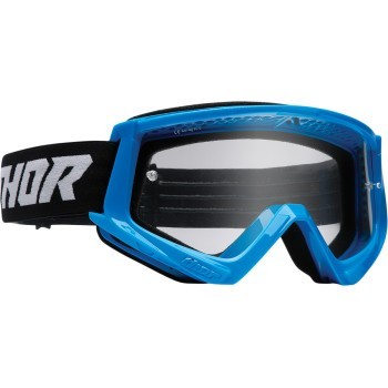 Thor Combat Goggle - Racer Blue/Black - Clear Lens - Adult Size