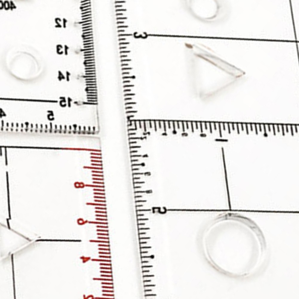 Geometry Drawing Template Ruler for Accurate Measurements and Calculations