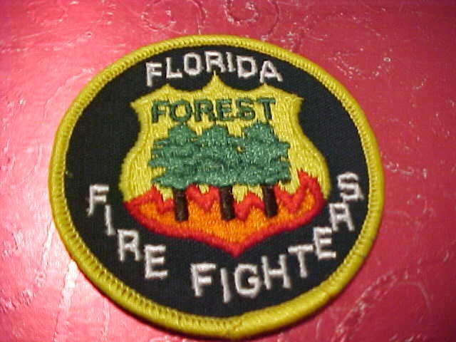 FLORIDA FOREST FIRE FIGHTER FIRE DEPARTMENT PATCH SHOULDER SIZE UNUSED 3 INCH