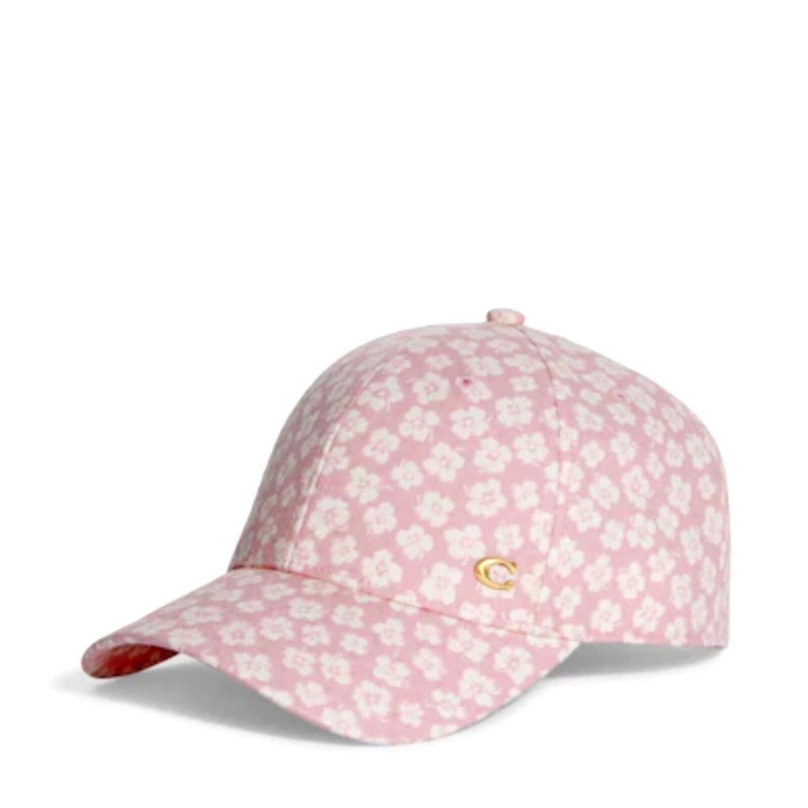 COACH BASEBALL HAT WITH GRAPHIC DITSY PRINT IN COLOR PINK CHALK