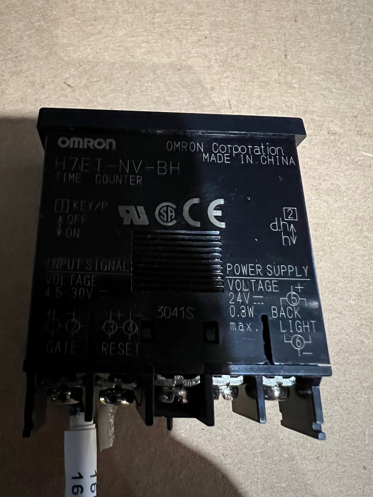 Omron H7ET-NV-BH Digital 7 Digit Time Counter, 24V
