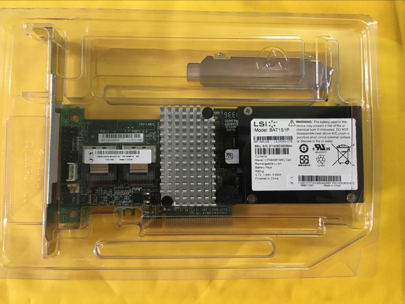 LSI 9260-8i 6GB 512MB SAS SATA RAID CONTROLLER + Battery