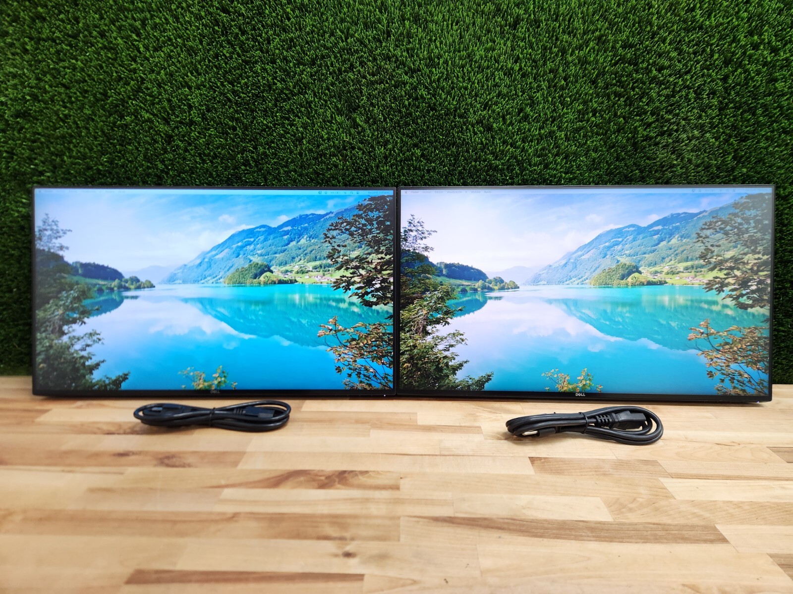 LOT OF 2 Dell UltraSharp U2417H 24" FHD LCD Monitor 1920 x 1080 60 Hz *No stand*