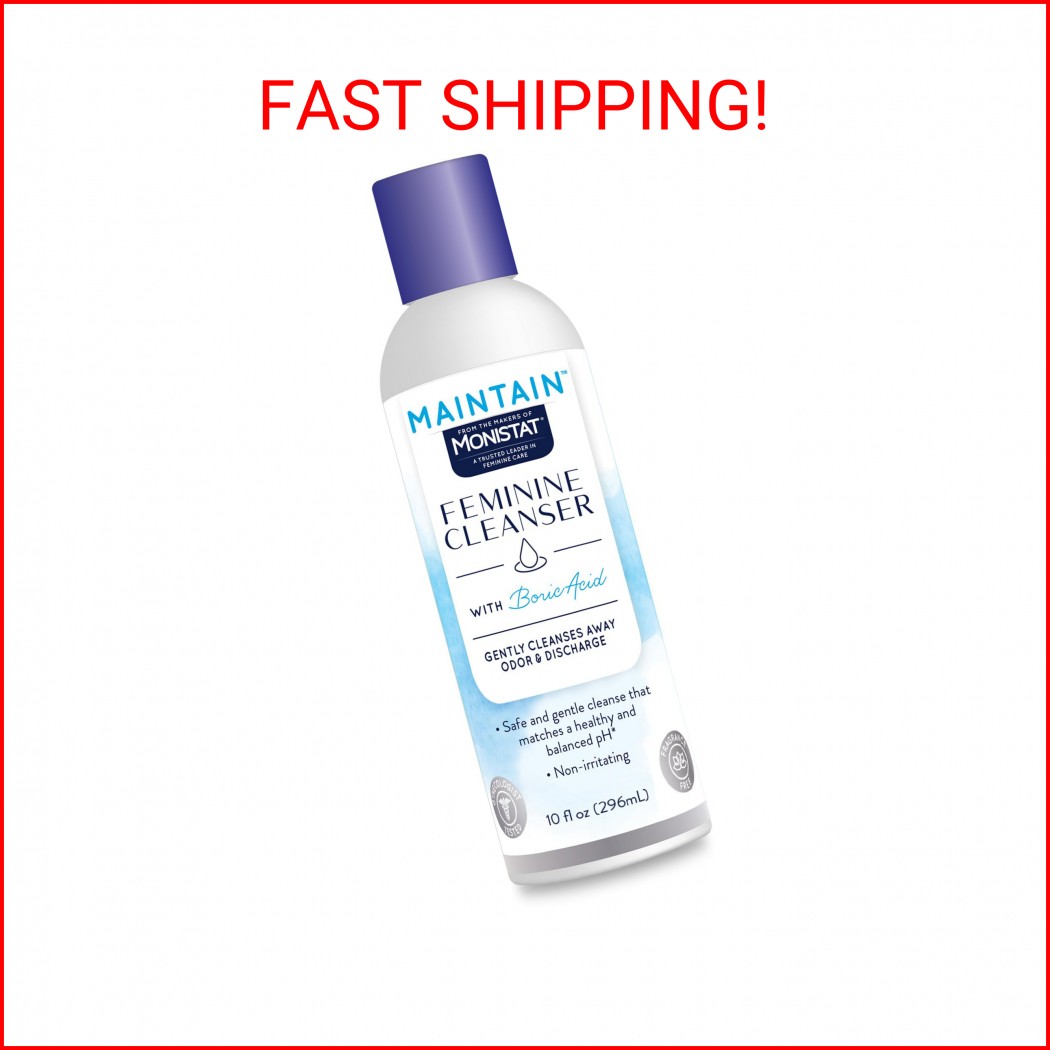 Monistat Boric Acid Feminine Wash, Fragrance-Free Intimate Wash for Women with G