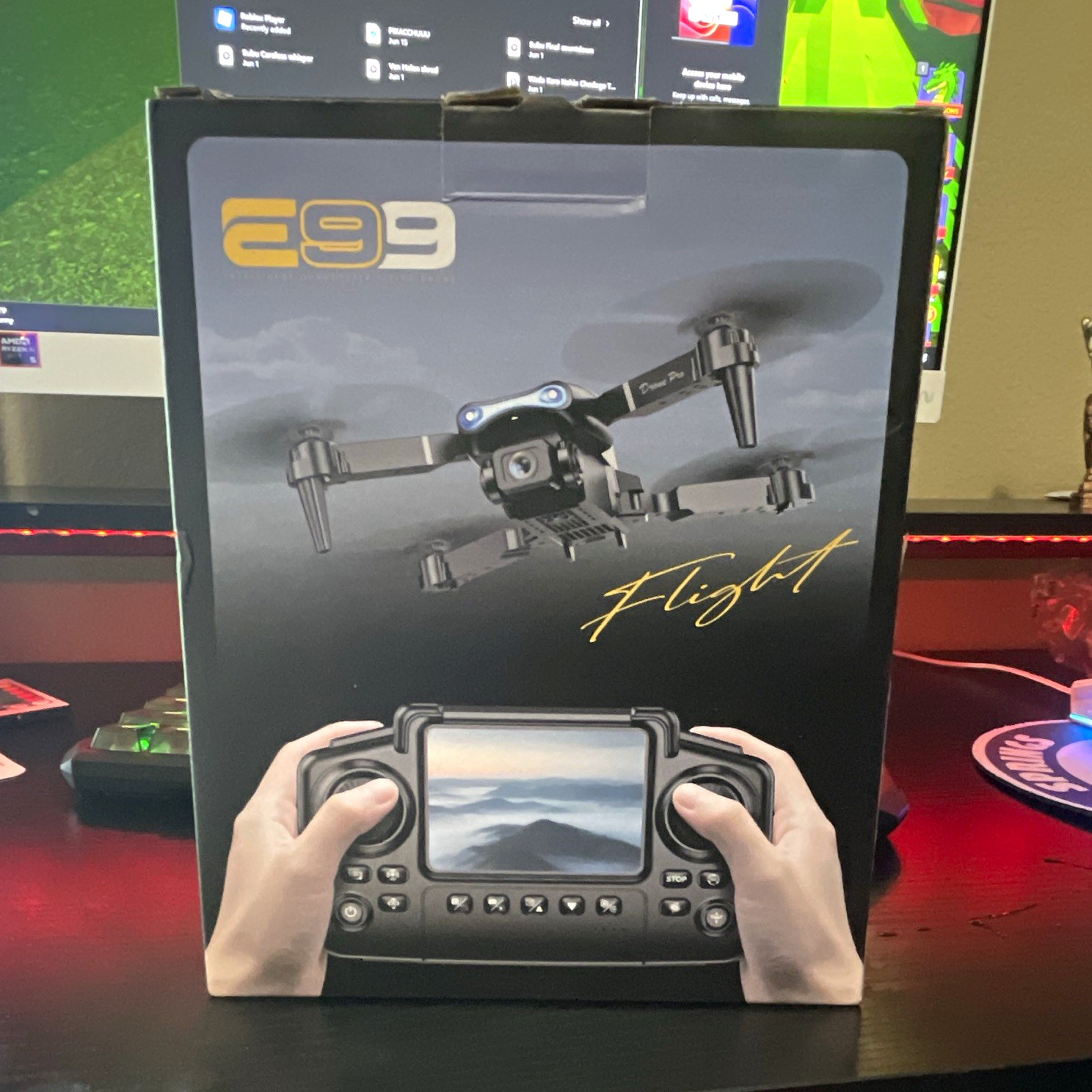 NEW AND UNUSED E99 Foldable Quadcopter Drone w/ Camera, App Control, RTR, Black
