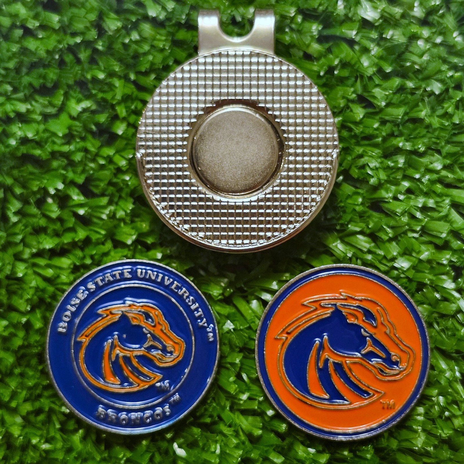 Boise State Broncos Golf Ball Marker with Magnetic Hat Clip New