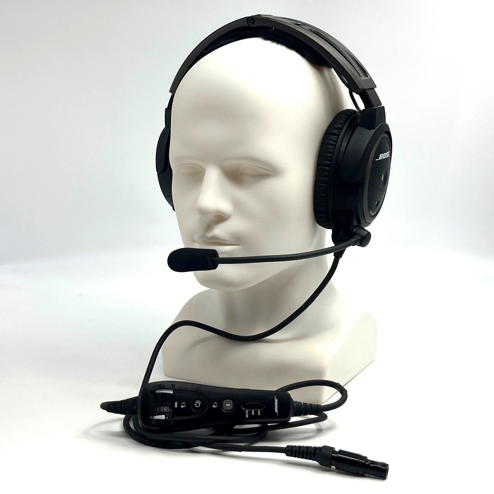 Bose A20 ANR Headset Single Lemo 6 Pin Plug W/ Bluetooth. Replaced Pads + Muffs!