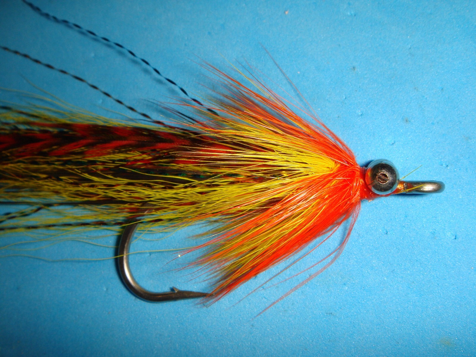 FLY FISHING FLIES - Or/Yell. FLASHTAIL WHISTLER (Silver Flash) size 3/0 (3 pcs)