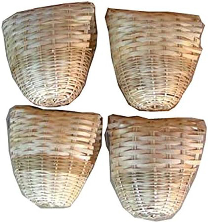 Lot of 4 Medium Bird Finch Aviary Canary Bird Bamboo Nests #8222