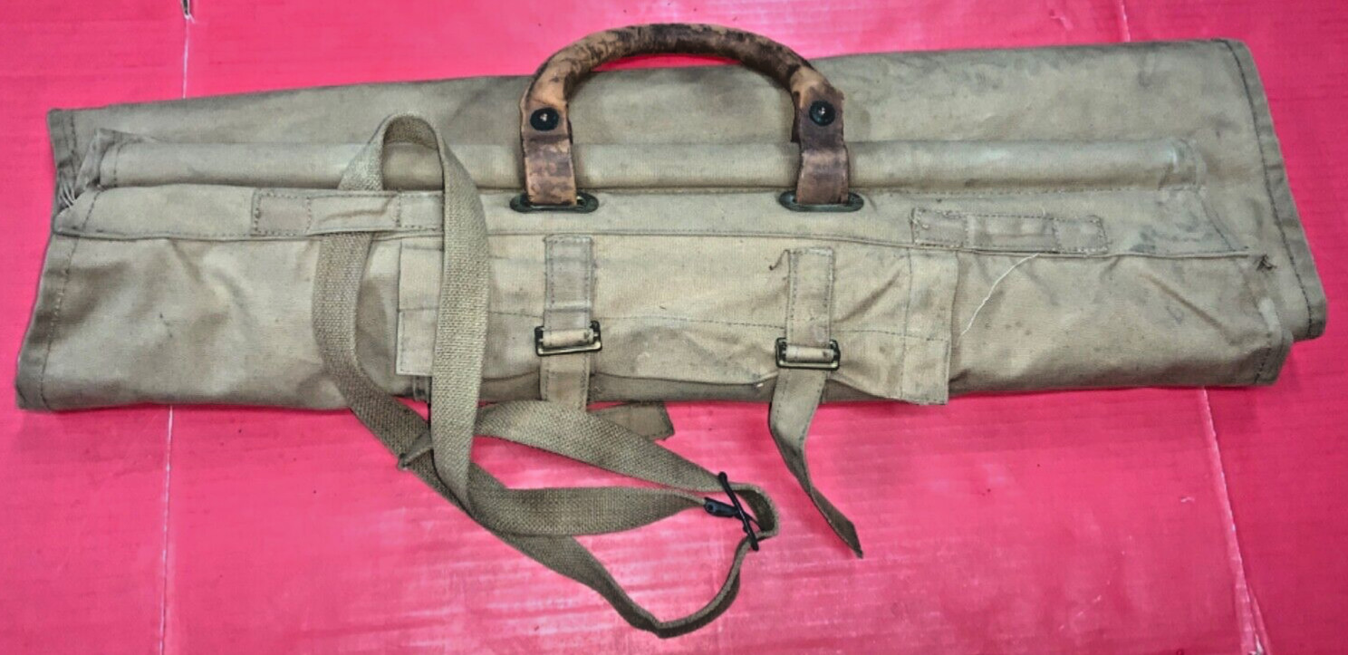 Vintage Military Parachute Bag - Beige