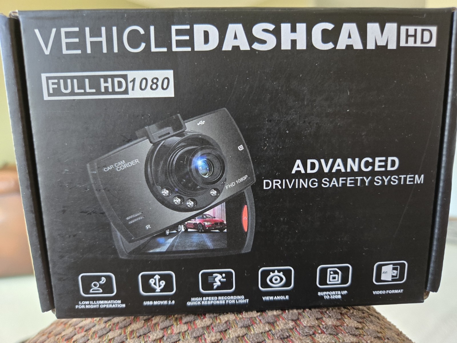 Vehicle Dash Cam HD Adveanced Driving System Low Illumination, USB Movie 2.0,...