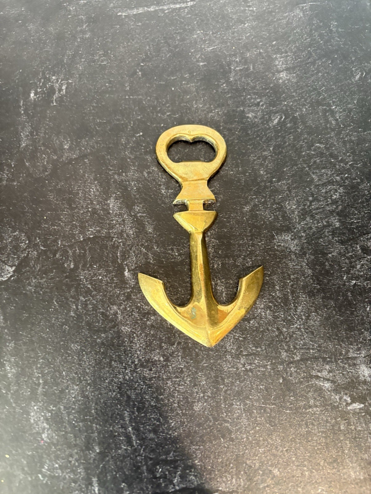 Vintage brass anchor bottle opener