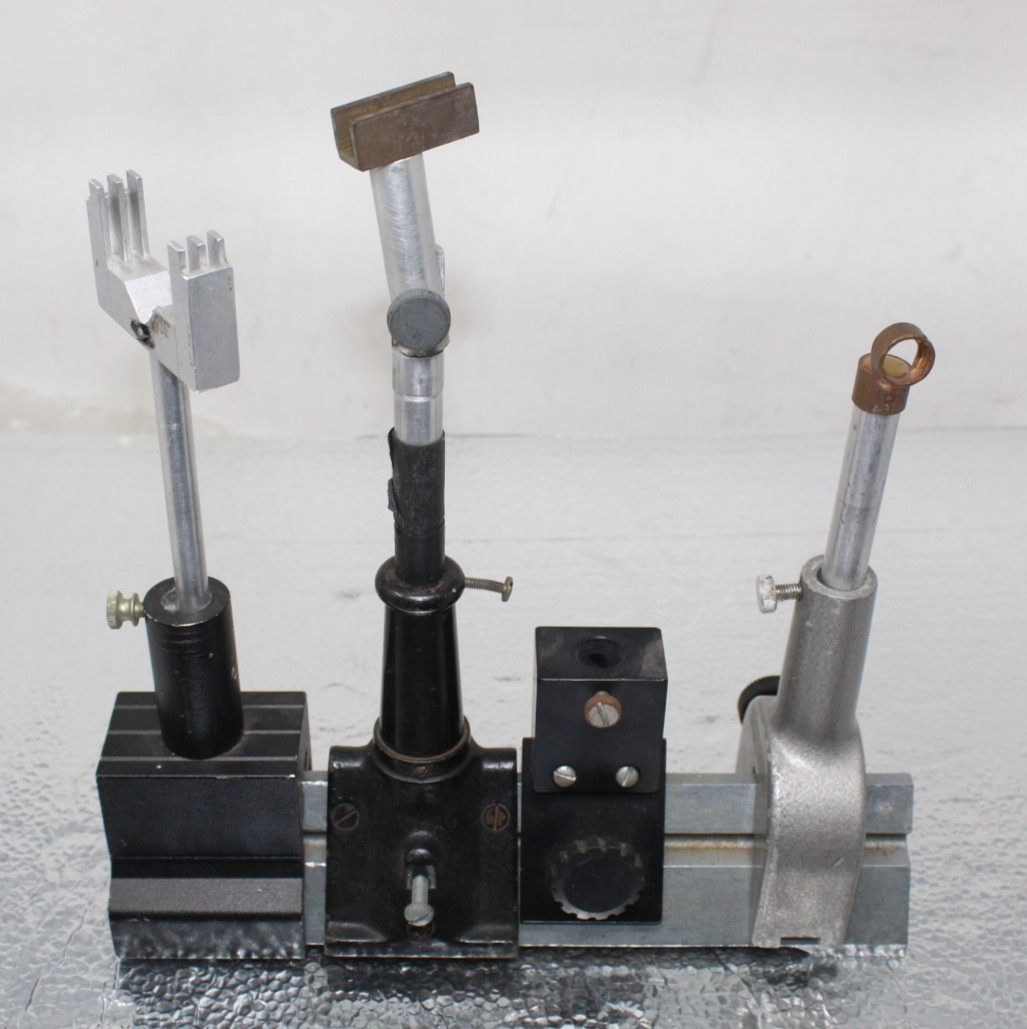 Carl Zeiss Jena  Optical Bench Rail Mounts Lab Components Physics Science
