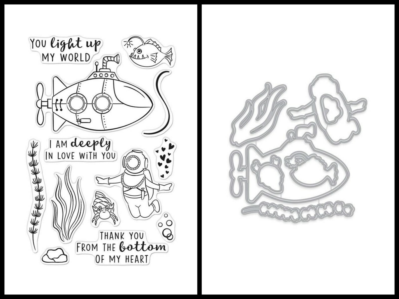 Hero Arts "DEEPLY IN LOVE" Clear Stamps Only or Stamp & Frame Dies Bundle 2020