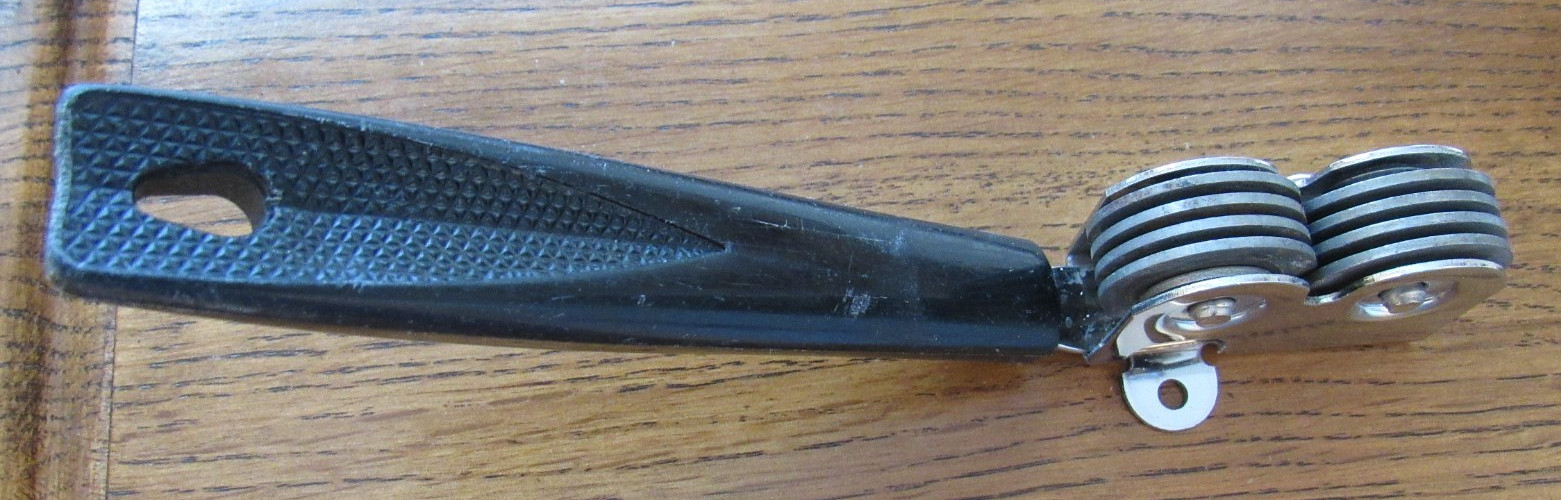 Vintage EKCO KNIFE SHARPENER Black Plastic Handle USA