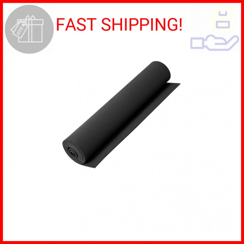 AMZQNART EVA Foam 2mm, Cosplay Foam Roll 16 x 59in (6.5sqft) Black, Suitable for
