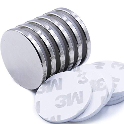Imanes De Disco De Neodimio Superresistentes Con Adhesivo De Doble Cara, Pote...