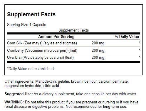 Swanson Full Spectrum Herbal Urinary Care 60 Capsules