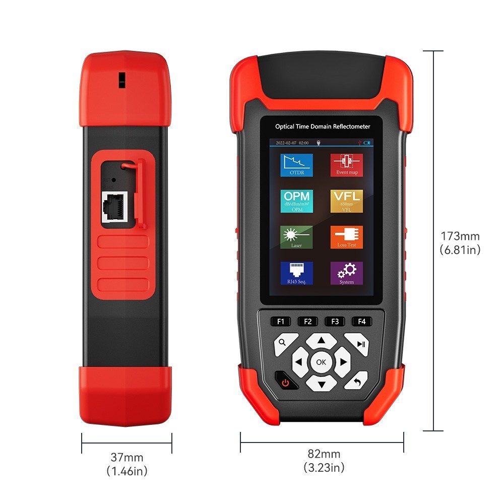 OTDR Fiber Optic Tester Optical Power Meter Test Visual Fault Locator Red Light