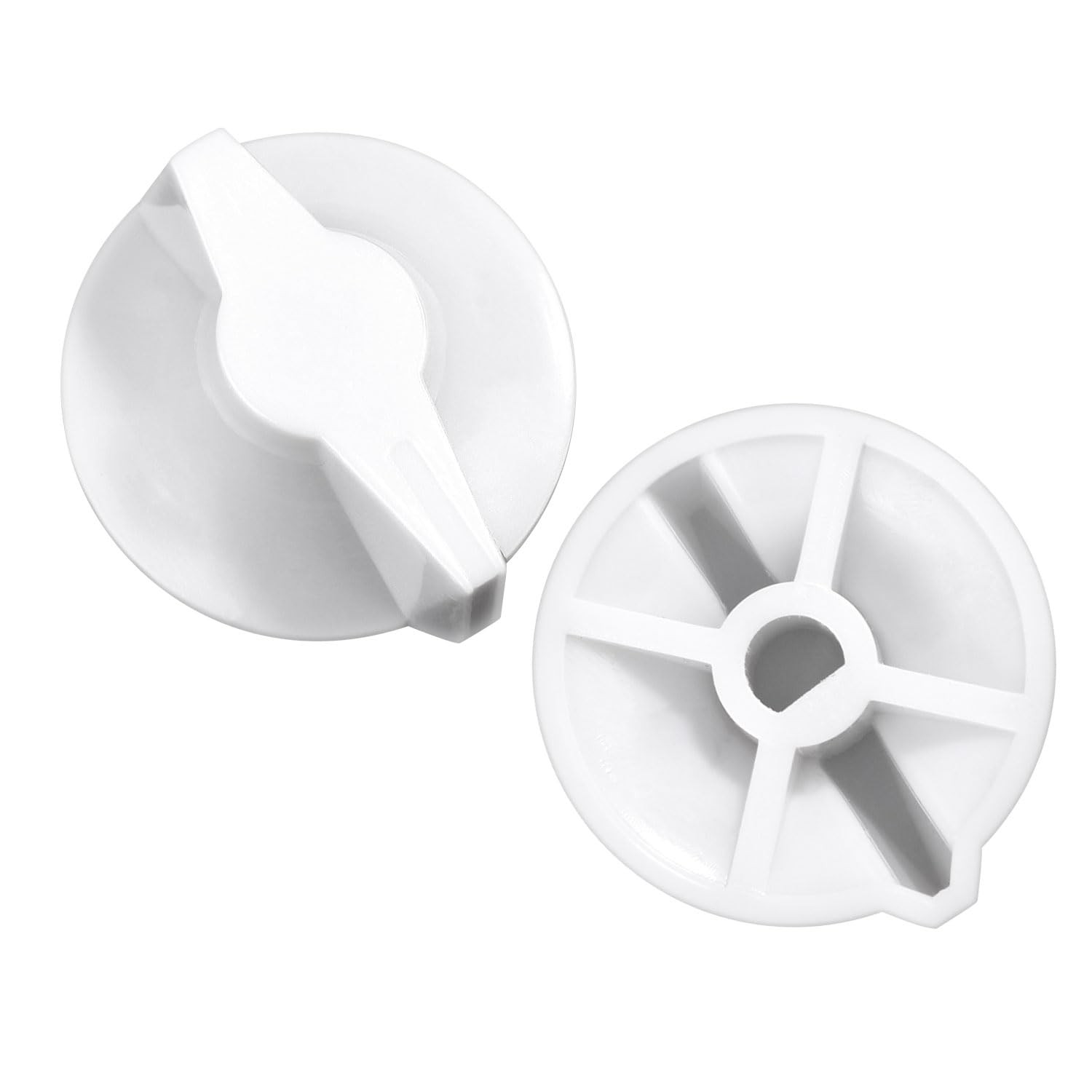 2pcs Timer Knob Replacement, Switch Spring Wound Medium, White
